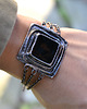 bransoletki wire wrapping bransoletka czarny kwadrat 4