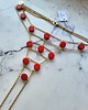 złote naszyjniki Łańcuszek na ciało Sexy Stones Red 3