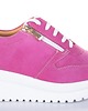 sneakersy damskie Sneakersy skórzane - sznurowane + suwak   (7070) 4