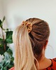 gumki do włosów Gumka jedwabna, scrunchie, frotka warm gold MIDI 3