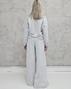 komplety damskie Sarai wygodny komplet bluza i szerokie spodnie z zakładkami gray melange 2