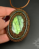 wisiory Alfatre, wisior z labradorytem, haft koralikowy, beading 3
