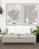 plakaty New York NY mapa plakat  50x70 cm / A3 / A4 5