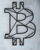 Ozdoby na ścianę Geometryczny Bitcoin- symbol- znak- oryginalna ozdoba 3d na ścianę 2