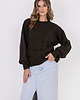 swetry damskie  Oryginalny sweter w warkoczowe wzory - SWE323  zielony MKM 2