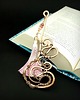 zakładki do książek Ozdobna zakładka do książki z opalem wire wrapping 4