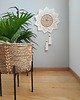 zegary Zegar ścienny boho, chwosty,  makrama, kolor naturalny 4