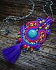 komplet biżuterii Etniczny wisiorek soutache 2