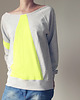bluza bez kaptura damska Lekka Raglan Trójkąt Fluo 2