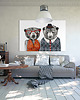 inne OBRAZ NA PŁÓTNIE - 120x80cm LOVE BEAR 1