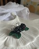 kolczyki z masy plastycznej Kolczyki z jagodami jeżyna. Handmade Polska. Polimerowa glina 1