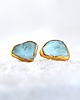kolczyki pozłacane Kolczyki Sztyfty Larimar 3