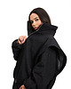 kurtki damskie Parachute washed black denim bomber jacket 1