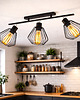 plafony Druciana lampa sufitowa z regulowanymi kloszami KINGSTON LOFT 1