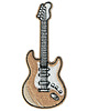 naszywki na ubrania Naszywka naprasowanka GITARA ELEKTRYCZNA BEŻOWA termoprzylepna haft 4x9,6cm 1
