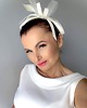 Ślubne ozdoby do włosów Fascynator ślubny Blumo ECRU 4
