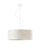 lampy wiszące Czarna lampa wisząca do salonu z marmurowym kloszem HAJFA MARMUR fi - 50 cm 7