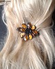 spinki i klamry do włosów Spinka do włosów bursztynowy kwiat UNIKAT ręcznie robiony prezent lux 1
