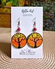 kolczyki drewniane Kolczyki malowane ręcznie -  W kolorach natury 3