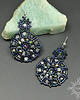 kolczyki szklane Fanais, ażurowe kolczyki z kryształkami, beading 1