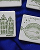 podkładki do kuchni Kafle ręcznie malowane- podkładki ceramiczne flądra śledzie Gdańsk 1
