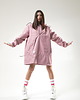 kurtki damskie Kurtka wiatrówkaanorak  longline dusty pink 6