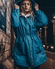 kurtki damskie Kurtka ocieplana/ płaszcz typu parka turkusowa 6