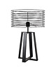 lampy stołowe Czarna duża lampa stołowa do salonu sypialni loftowa druciana WOLOS LOFT 4