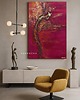 obrazy Obraz LATTAFA - wyrazista struktura fuksja i złoto 1