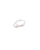 pierścionki srebrne PEARL ring / glossy silver with white pearl 6