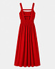 sukienki midi damskie Sukienka Sole red tencel 2