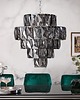 lampy wiszące Żyrandol lampa Cristal szara szkło 50cm 2