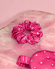 akcesoria dla niej CRYSTALLOVE Gumka do włosów z jedwabiu z kryształkami - hot pink 1