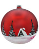 bombki Bombka okrągła matowa: czerwony Zimowy Pejzaż 1