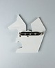 broszki Broszka Pozłacana Porcelanowa Origami Wiewiórka 1