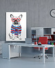 obrazy OBRAZ NA PŁÓTNIE -  80x120 BULLDOG HIPSTER 1