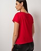 topy damskie ISLA - czerwona bluzka z dekoltem V 3