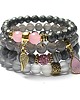 bransoletki z kamieni naturalnych ACCENT-POINT  SET /10-2014/ - Pink 1