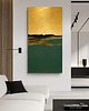 obrazy ELEGANCKA ZIELEŃ - ręcznie malowany obraz na płótnie 80x160cm 3