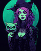 plakaty Portret Czarownicy - Plakat - Druk - Czarownica, Wiedźma, Halloween #14 1