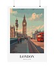 plakaty Retro plakat podróżniczy - Anglia - Londyn - pamiątka, prezent 1