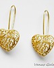kolczyki pozłacane Kolczyki srebrne - Heart gold 2