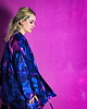 sukienki maxi damskie Jedwabiste KIMONO/SUKIENKA kopertowa w autorski print ZORZA 100% WISKOZA PREMIUM 1