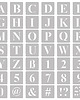 tapety i naklejki ścienne Szablon malarski  / 100 mm /  Times Roman Wielkie 2