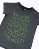 t-shirty dla dziewczynki Koszulka dziecięca LEŚNE ZWIERZĘTA ciemnoszara 2