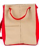 torby na ramię Skórzana torebka - worek beżowo- czerwona 5
