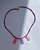 chokery Fioletowy choker z misiaki 1