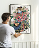 plakaty Plakat Gejsza w kwiatach  Azja azjatyckie 3
