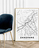 plakaty Plakat Zakopane mapa 2