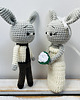 Ślub - inne Młoda para króliczki ręcznie robione prezent ślubny 1